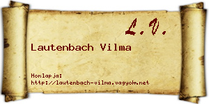 Lautenbach Vilma névjegykártya